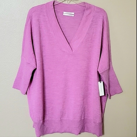 By Anthropologie Sweaters - By Anthropologie Merino Wool Oversized Relaxed Slouchy V-Neck Sweater - Size M